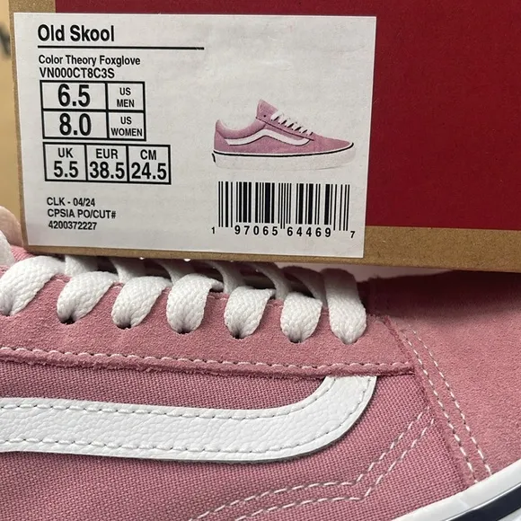 Vans WMNS Pink and White Sneakers Old SkoolColor Theory FoxgloveVN000CT8C3S