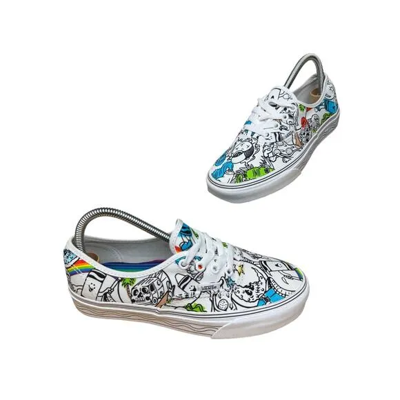 Vans X Crayola Authentic Low Top Sneakers Shoes Skateboarding Mens 6 Womens 7.5