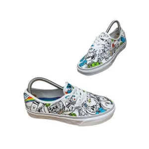 Vans X Crayola Authentic Low Top Sneakers Shoes Skateboarding Mens 6 Womens 7.5