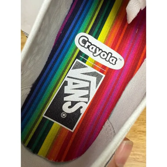 Vans X Crayola Authentic Low Top Sneakers Shoes Skateboarding Mens 6 Womens 7.5