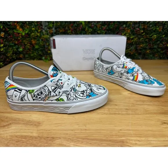 Vans X Crayola Authentic Low Top Sneakers Shoes Skateboarding Mens 6 Womens 7.5