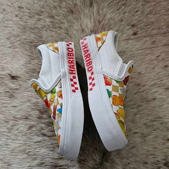 VANS x Haribo Kids Unisex Slip-On Gummy Bear Checker Print Sneaker Size 11.5 NEW