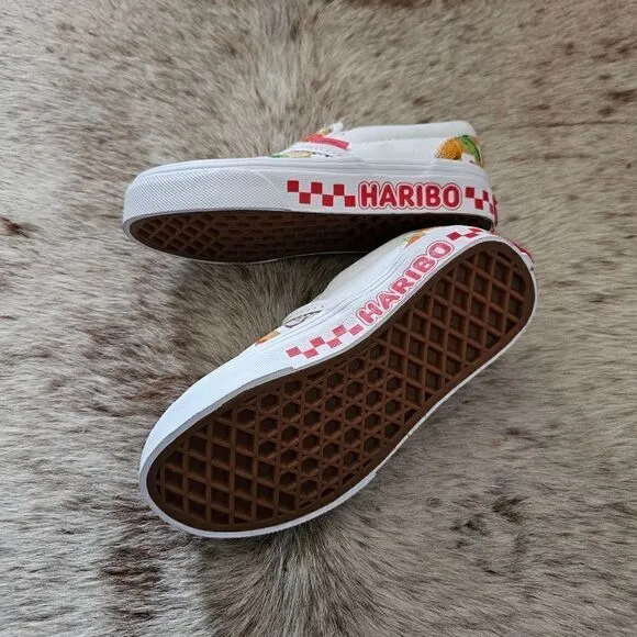 VANS x Haribo Kids Unisex Slip-On Gummy Bear Checker Print Sneaker Size 11.5 NEW