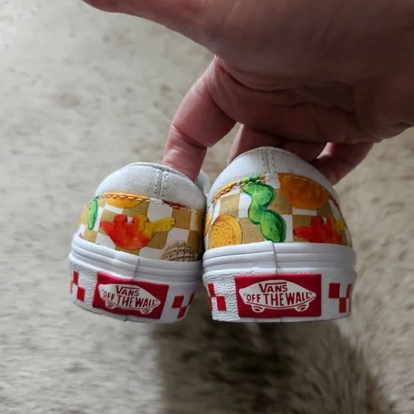 VANS x Haribo Kids Unisex Slip-On Gummy Bear Checker Print Sneaker Size 11.5 NEW