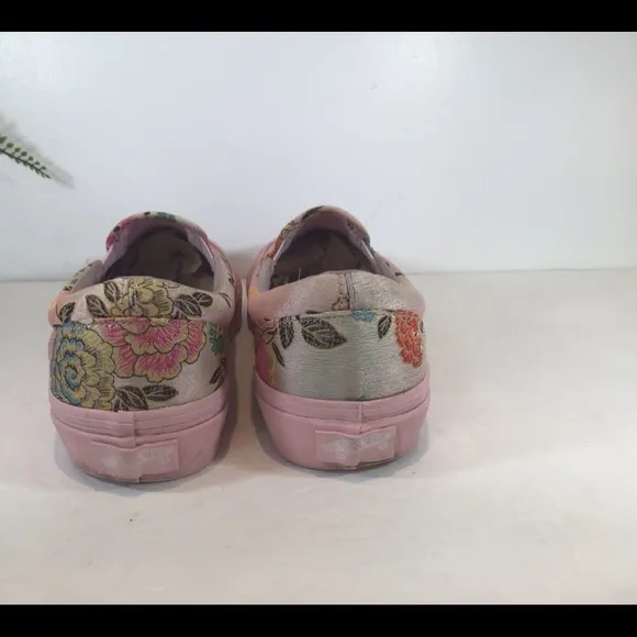 VANS X OPENING CEREMONY FLORAL PONY HAIR SLIP ON SNEAKERS SZ 7
