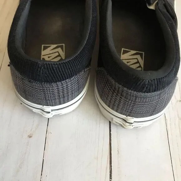 Vans Classic Slip on Gray plaid Women’s 9 Men’s 7.5 Sneakers