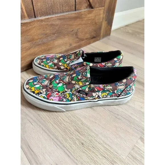 Vans x Nintendo Mario Slip On Sneakers M6.5/W8