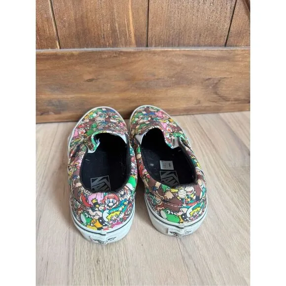 Vans x Nintendo Mario Slip On Sneakers M6.5/W8