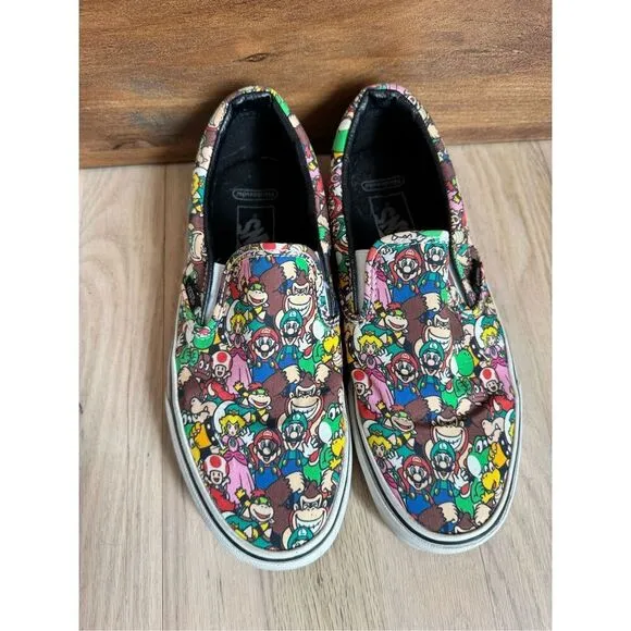 Vans x Nintendo Mario Slip On Sneakers M6.5/W8