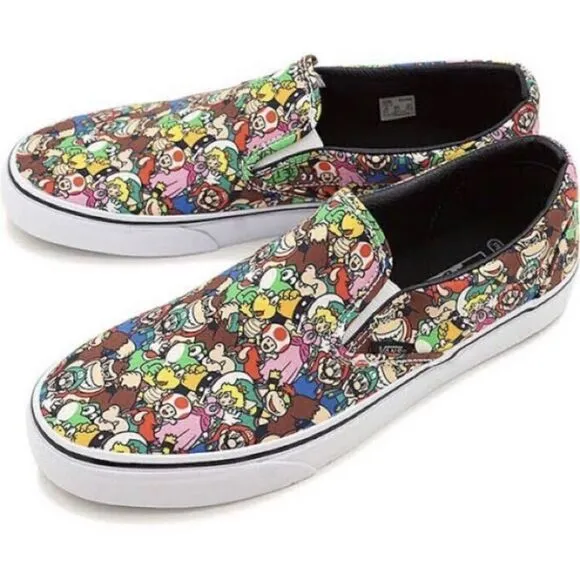 Vans x Nintendo Mario Slip On Sneakers M6.5/W8