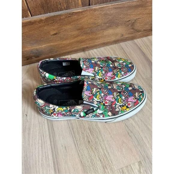 Vans x Nintendo Mario Slip On Sneakers M6.5/W8