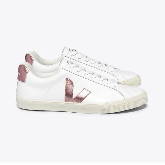 Veja Esplar Sneakers Extra White Babe pink metallic shoes trainers Revolve 37 6