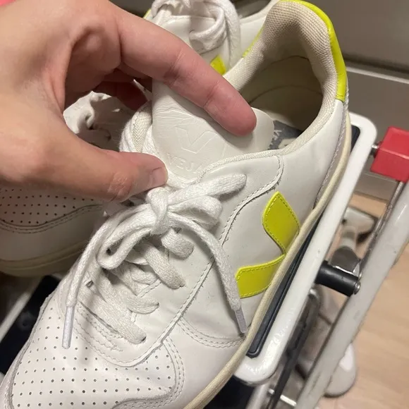VEJA White and Yellow Sneakers