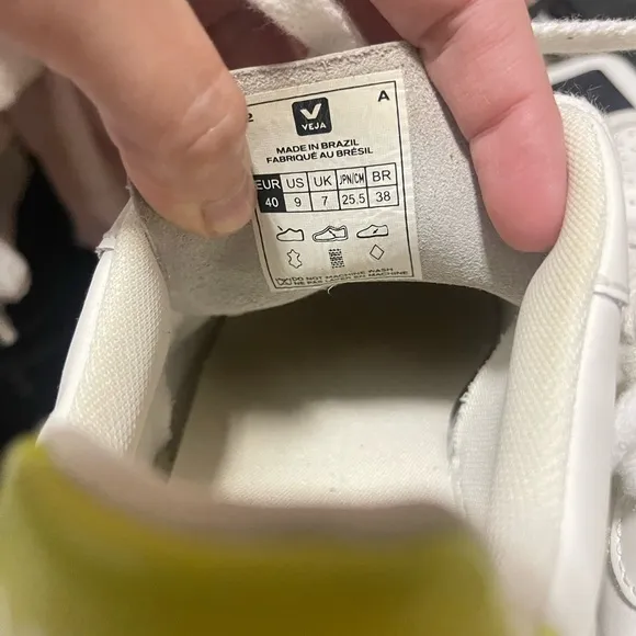 VEJA White and Yellow Sneakers