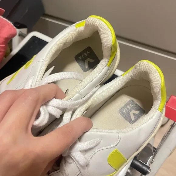 VEJA White and Yellow Sneakers