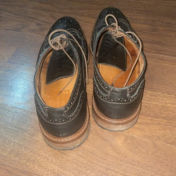 Vero Cuoio Mens Dress Shoes wing tip oxford lace up Walnut Size 11 Luxury shoes