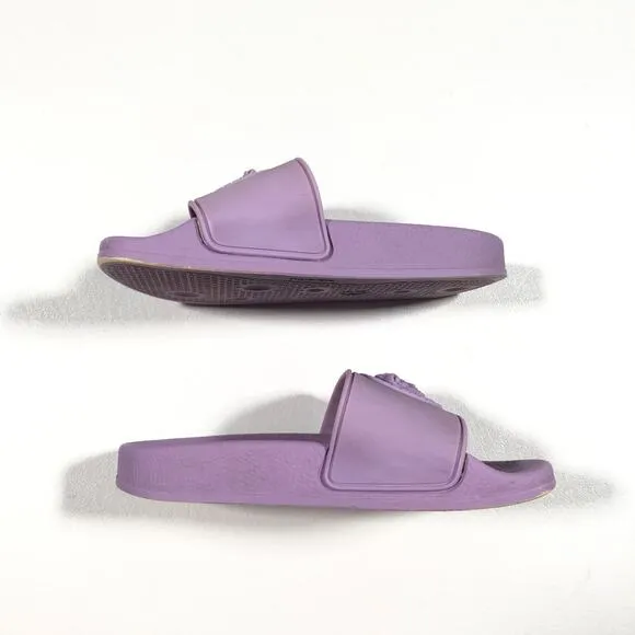 Versace Medusa Kids Slides Slippers Purple size 29 Pre Owned With Box Designer