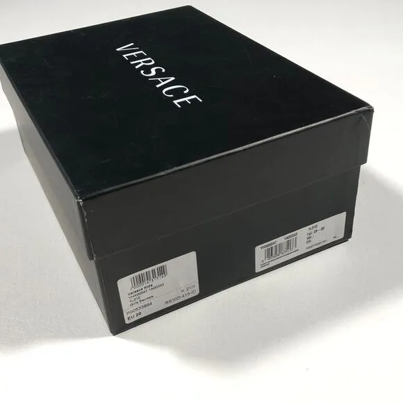 Versace Medusa Kids Slides Slippers Purple size 29 Pre Owned With Box Designer