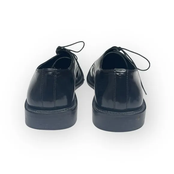 Via Spiga ✦ High Shine Leather Lace Up Oxford Dress Shoes ✦ Black ✦ Italian ✦ 9