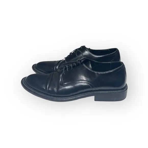 Via Spiga ✦ High Shine Leather Lace Up Oxford Dress Shoes ✦ Black ✦ Italian ✦ 9