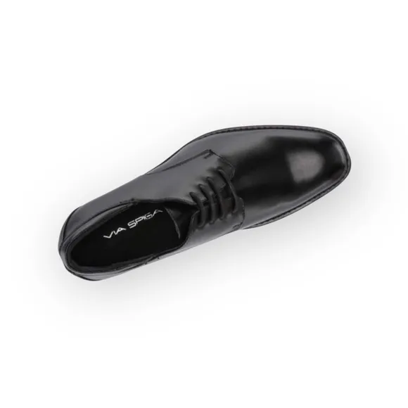 Via Spiga ✦ High Shine Leather Lace Up Oxford Dress Shoes ✦ Black ✦ Italian ✦ 9