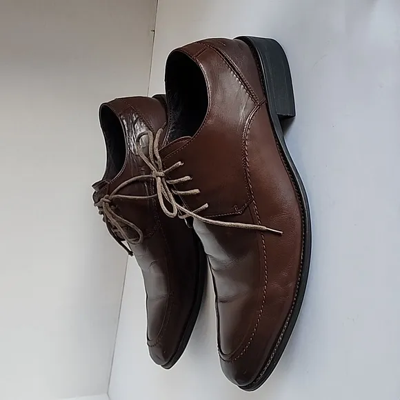 Via Spiga mens dress shoes brown leather upper/lining size 10.5