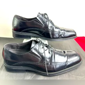 Via Spiga Studio Men's Black Leather Lace Up Dress Shoes, Sz 10