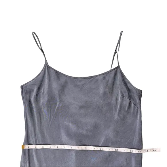 Victoria’s Secret 100% Cupro Slip Midi Dress Silver Size Medium