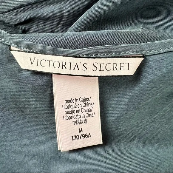 Victoria’s Secret 100% Cupro Slip Midi Dress Silver Size Medium