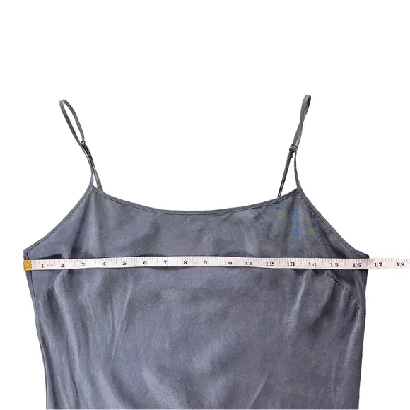 Victoria’s Secret 100% Cupro Slip Midi Dress Silver Size Medium