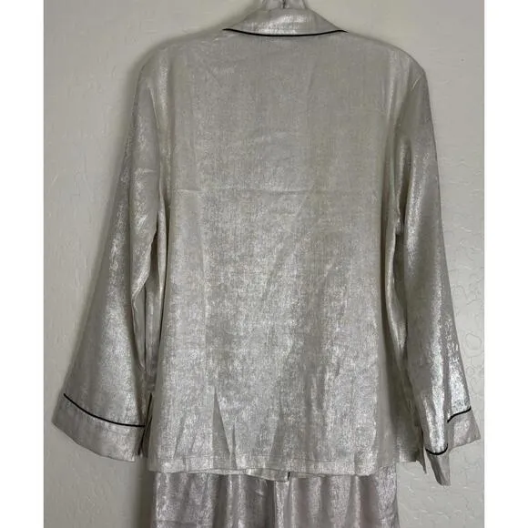 Victoria’s Secret Glazed Satin PJ Set S Candlelight 1532