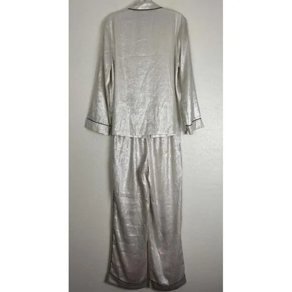 Victoria’s Secret Glazed Satin PJ Set S Candlelight 1532