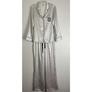 Victoria’s Secret Glazed Satin PJ Set S Candlelight 1532