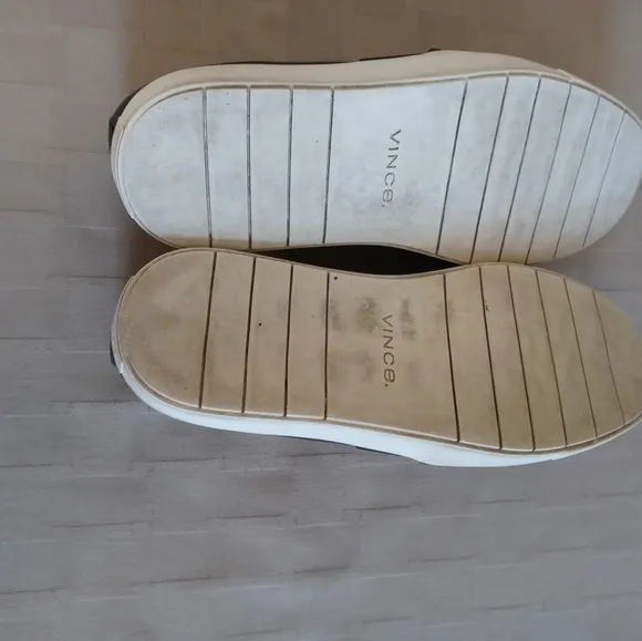 Vince Black Leather Blair Slip On Sneakers