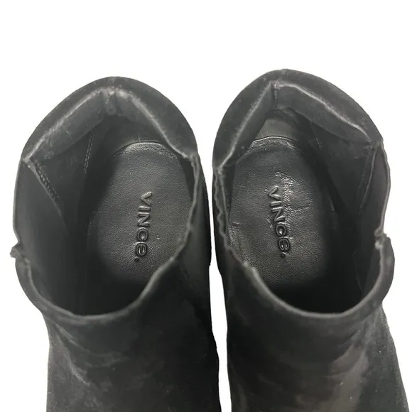 Vince Black Suede High Top Slip On Sneaker Size 7