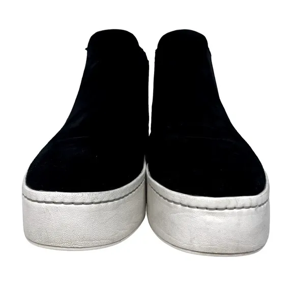 Vince Black Suede High Top Slip On Sneaker Size 7