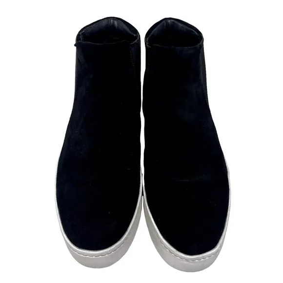 Vince Black Suede High Top Slip On Sneaker Size 7