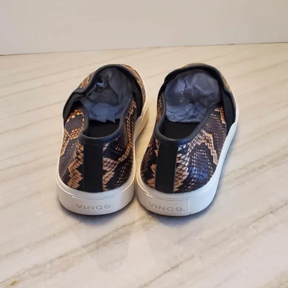 Vince Blair-5 Senegal Snake Effect Slip On Sneaker 7.5