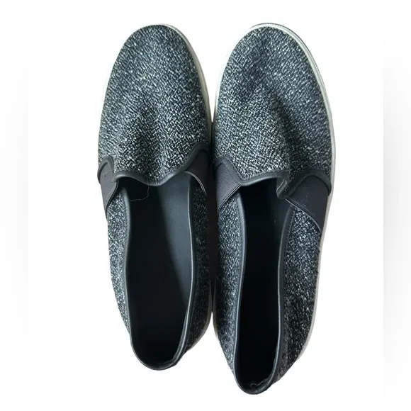 Vince Blair-5 Tweed Slip-On Skate Sneakers Grey Size 6