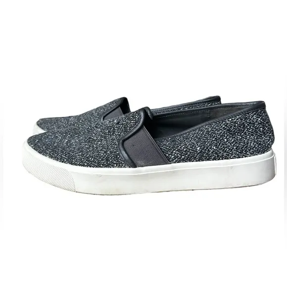 Vince Blair-5 Tweed Slip-On Skate Sneakers Grey Size 6