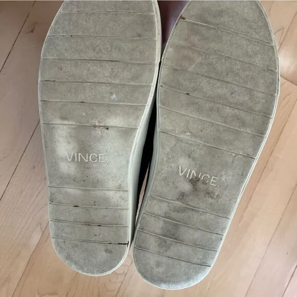 Vince Blair Basketweave Slip On Leather Sneakers in Blue 6.5