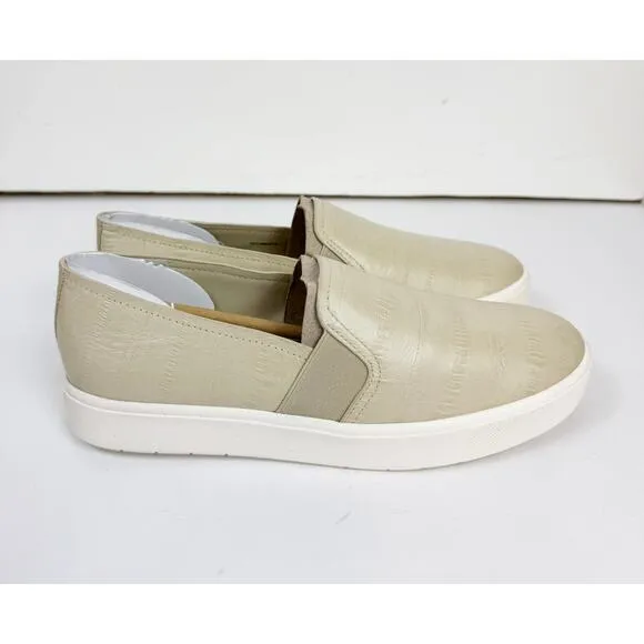 VINCE BLAIR II LEATHER SLIP ON SNEAKERS MOONLIGHT