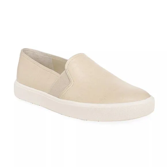 VINCE BLAIR II LEATHER SLIP ON SNEAKERS MOONLIGHT
