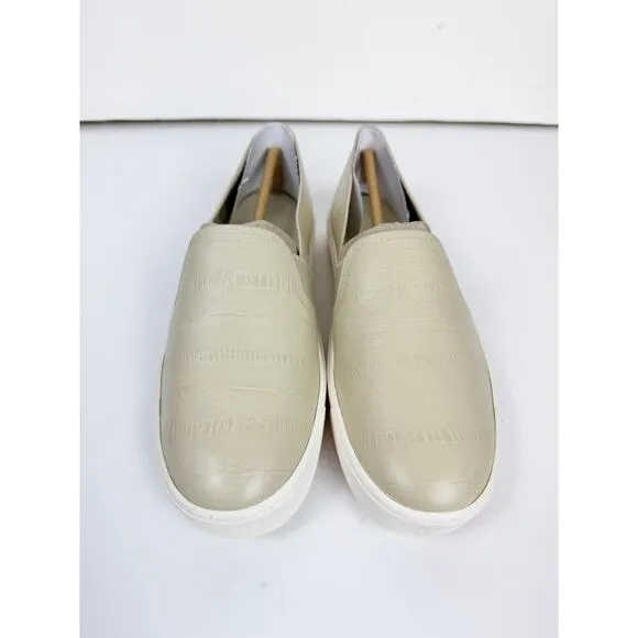 VINCE BLAIR II LEATHER SLIP ON SNEAKERS MOONLIGHT