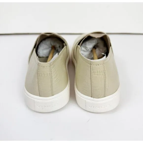 VINCE BLAIR II LEATHER SLIP ON SNEAKERS MOONLIGHT