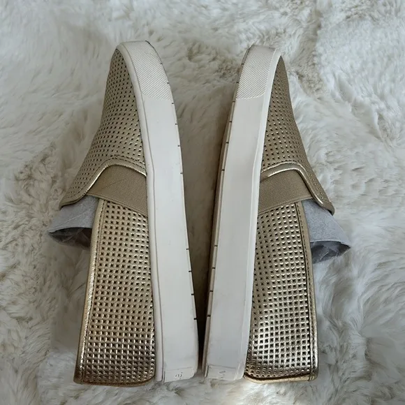 Vince Blair Perforated Slip On Sneakers Champagne