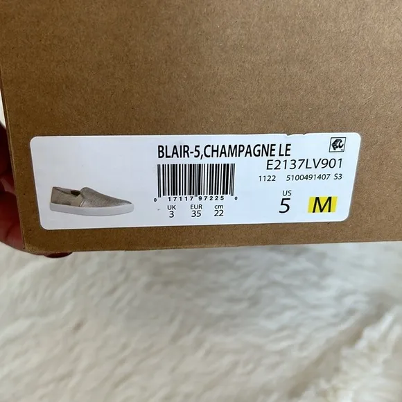 Vince Blair Perforated Slip On Sneakers Champagne
