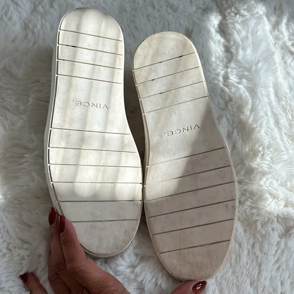 Vince Blair Perforated Slip On Sneakers Champagne