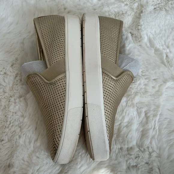 Vince Blair Perforated Slip On Sneakers Champagne