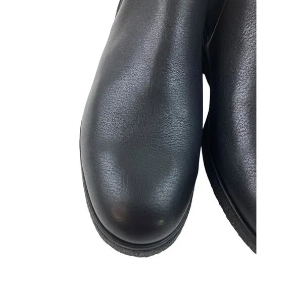 *VINCE Boots Mens Size 13M Black Leather Chelsea Slip On Normcore Waterproof